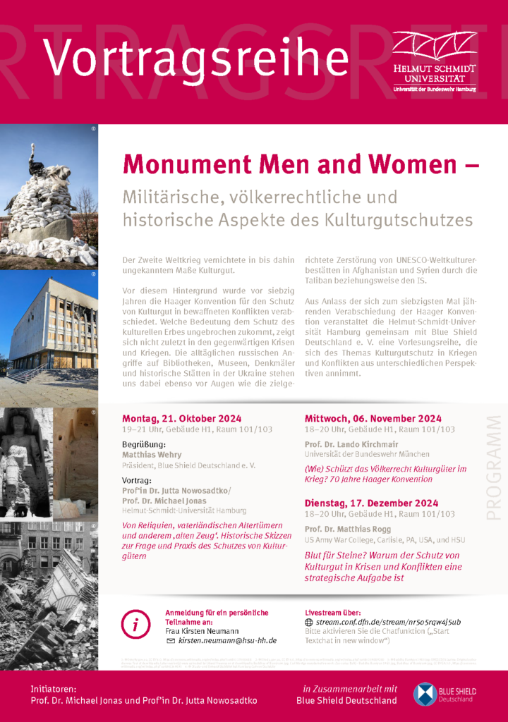 Plakat Monument Men and Women Militärische, völkerrechtliche und historische Aspekte des Kulturgutschutzes